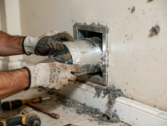 Professional dryer vent repair and installation by West Hollywood Dryer Vent Cleaning in West Hollywood